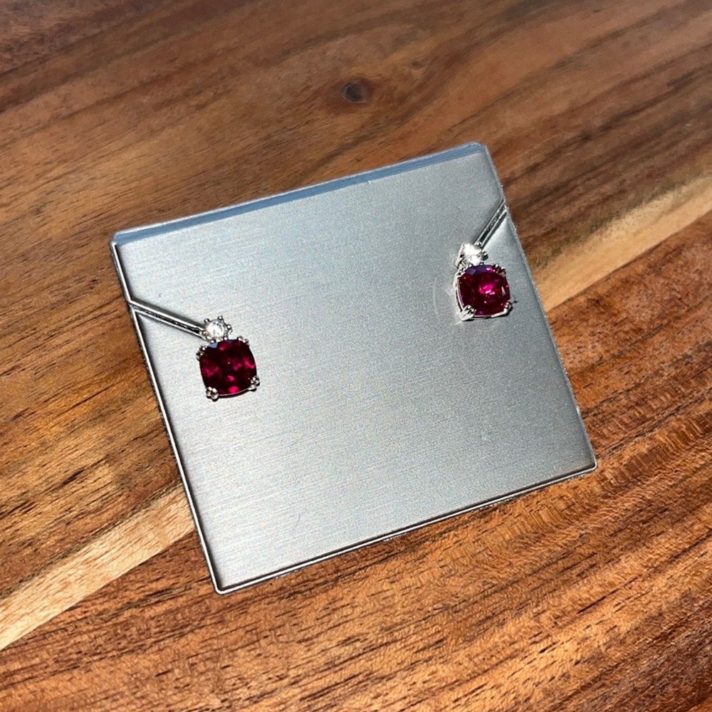 Zales Ruby & Diamond Earrings